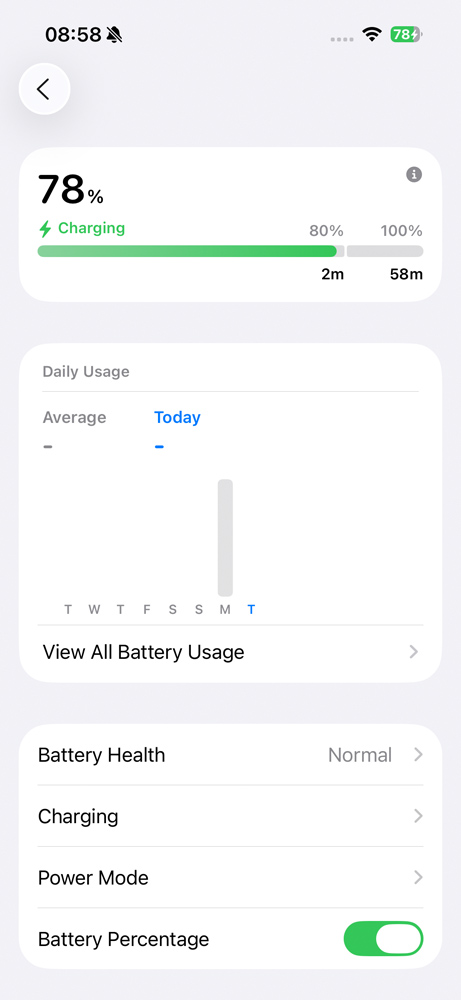 iOS 26 liquid glass battery stats